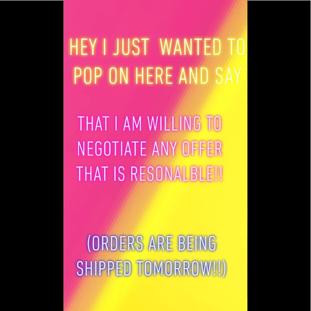 Anything is negotiable!